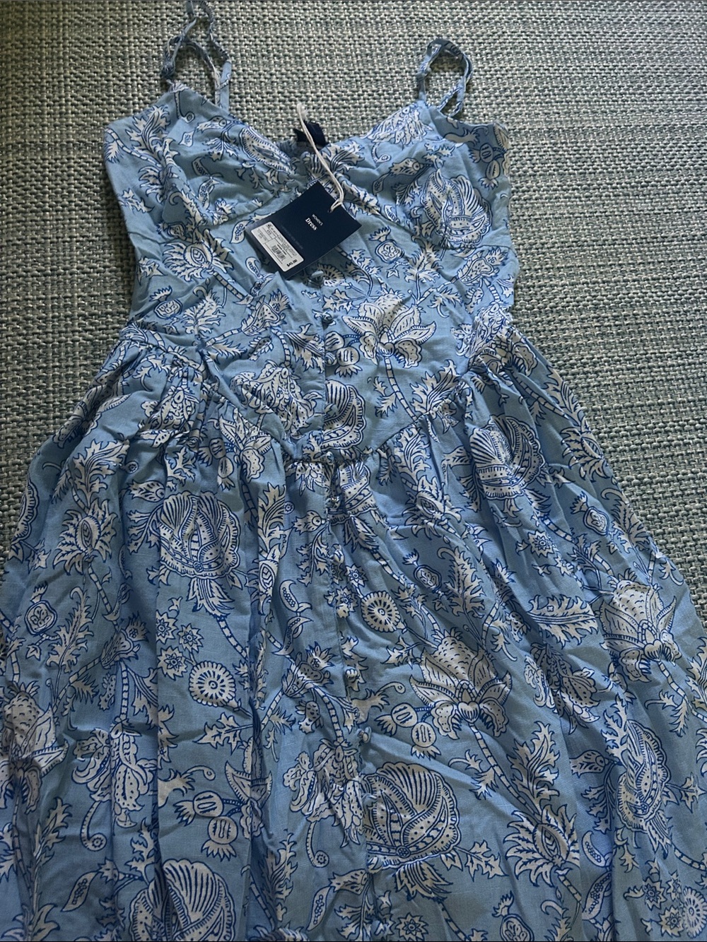 Roller Rabbit Blue Paisley Sundress with White Accents